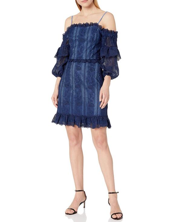 Parker Dresses & Skirts - NWT Parker Irma Lace Cold Shoulder Mini-Dress Dark Blue Size 4 Retail $248